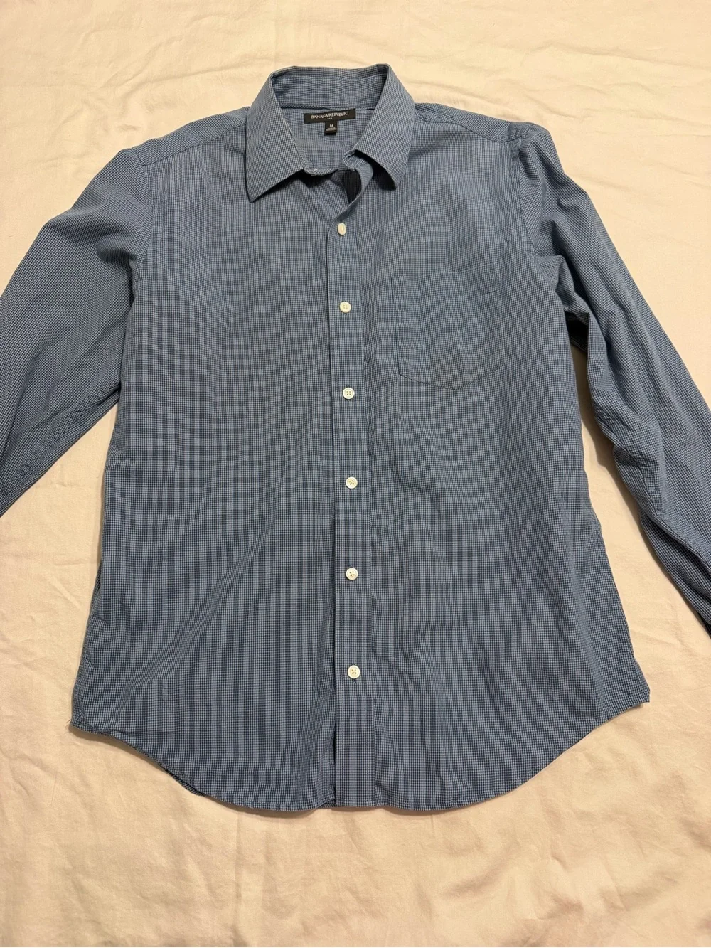 Banana Republic Button Front Shirt Size M Blue
